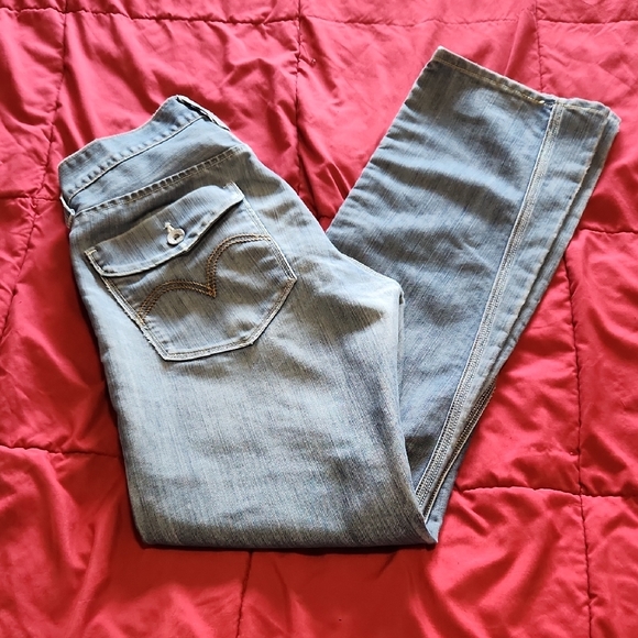 Vintage Levi's Men's Straight Jeans WAIST 32- Light Blue - Picture 6 of 6